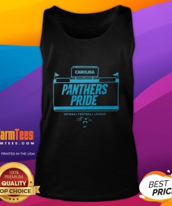 Official NFL Carolina Panthers Pride Tank Top featuring team colors and logo, perfect for game day or casual wear.