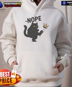 Official No Kings In America Black Cat Hoodie featuring a stylish design for casual streetwear enthusiasts.