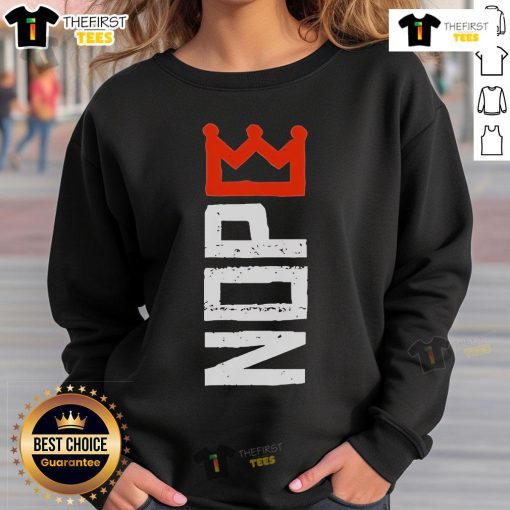Alt Text: Horizontal sweatshirt featuring 'No Kings Nope' protest sign design, perfect for expressing dissent and individuality.
