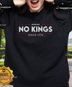 Alt Text: Official No Kings Since 1776 Simple Logo Sweatshirt featuring a bold graphic design and comfortable fit.
