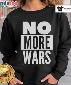 Official No More Wars Iran Sweatshirt featuring bold graphics and a comfortable fit for peace advocates.