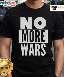 Alt Text: Official No More Wars Iran T-Shirt featuring a bold design advocating for peace and anti-war message.
