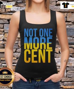 Official Not One More Cent Ukraine Flag Tank Top featuring a vibrant Ukraine flag design for supporters and activists.