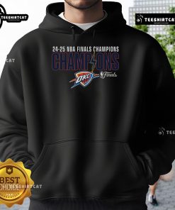 Official Oklahoma City Thunder 2025 NBA Finals Champions Fast Break Hometown Hoodie in vibrant team colors.