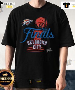 Official Oklahoma City Thunder Stadium Essentials 2025 NBA Finals Cruise T-Shirt showcasing team logo and vibrant design.
