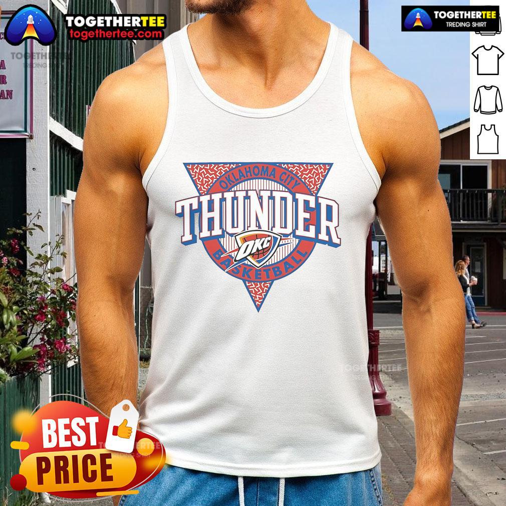 Official Oklahoma City Thunder Style Logo Tank Top Official Oklahoma City Thunder style logo tank top featuring vibrant colors and team branding for fans.