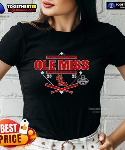 Official Ole Miss Oxford Regional The Road to Omaha 2025 ladies tee showcasing team spirit and style for fans.