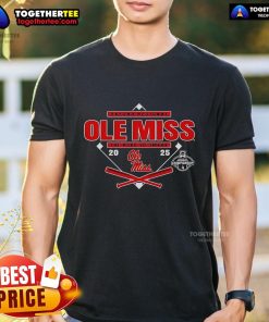 Official Ole Miss Oxford Regional The Road To Omaha 2025 T-Shirt featuring team logo and vibrant design for fans.