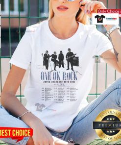 Official One Ok Rock Detox European Tour 2025 ladies tee featuring stylish design and vibrant colors for fans.