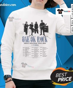 Alt Text: Official One Ok Rock Detox European Tour 2025 sweatshirt featuring band logo and vibrant design. Perfect for fans!