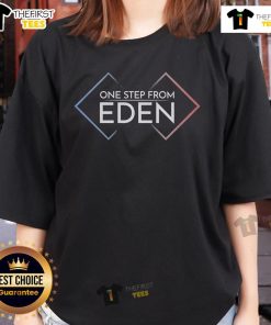 Official One Step From Eden Ladies Tee featuring vibrant design and comfortable fit for gamers and fans alike.