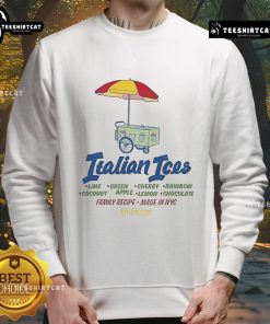 Official Only NY X Deli and Grocery Italian Ices sweatshirt featuring vibrant colors and unique design.
