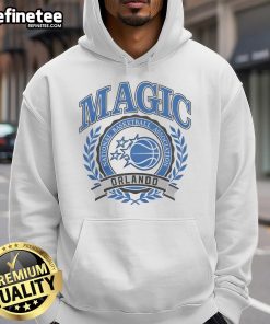 Official Orlando Magic Crest Hoodie featuring the team logo, perfect for fans and casual wear.