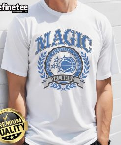 Official Orlando Magic Crest T-Shirt featuring vibrant team colors and logo, perfect for fans and casual wear.