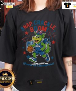 Official Orlando Magic Snap Crackle Boom Independence Day Ladies Tee showcasing team spirit and festive design.