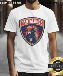 Official Pantalones Florida Panthers T-Shirt featuring team logo and colors, perfect for fans and game day attire.