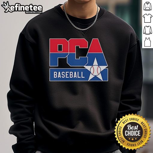 Official PCA Baseball Star Logo Sweatshirt featuring a bold logo design, perfect for fans and players alike.