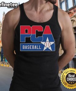 Official PCA Baseball Star Logo Tank Top featuring a stylish design for fans and players, perfect for summer wear.