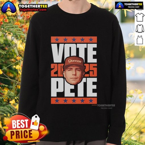 Alt Text: Official Pete Alonso 2025 Vote Sweatshirt featuring bold graphics and comfortable fit, perfect for supporters and fans.