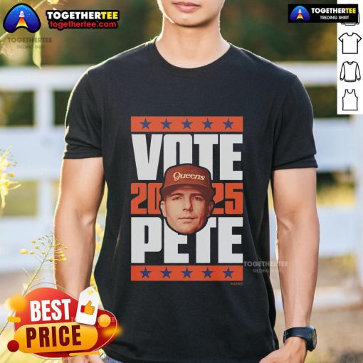 Official Pete Alonso 2025 Vote T-Shirt featuring bold graphics promoting Alonso's candidacy for the upcoming election.