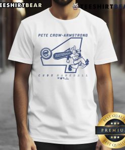 Official Pete Crow-Armstrong Chicago Cubs Graphic Player 4 T-Shirt featuring bold team colors and player graphics.