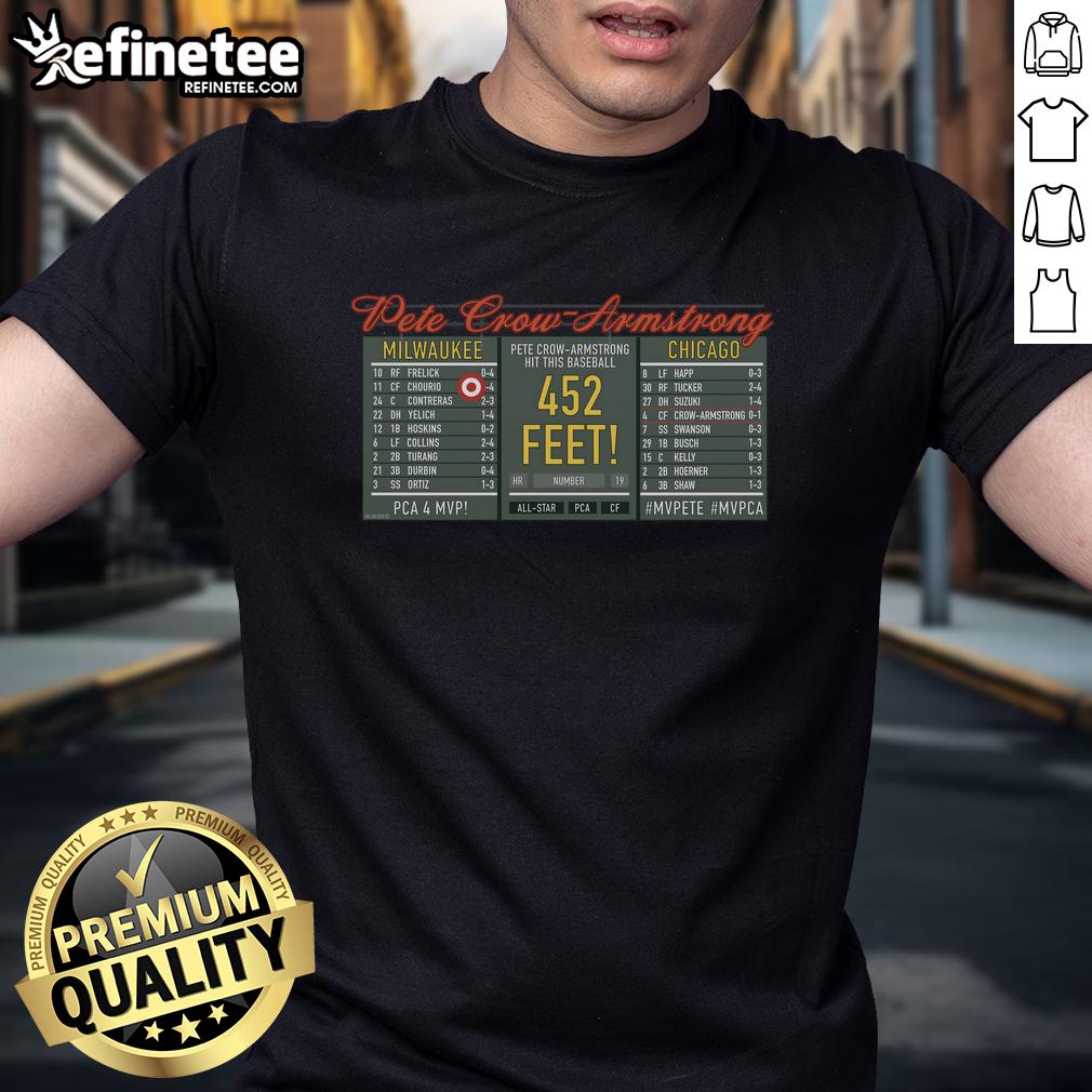 Official Pete Crow Armstrong Milwaukee Vs Chicago T Shirt Official Pete Crow-Armstrong Milwaukee Vs Chicago T-Shirt featuring vibrant team colors and iconic player graphics.