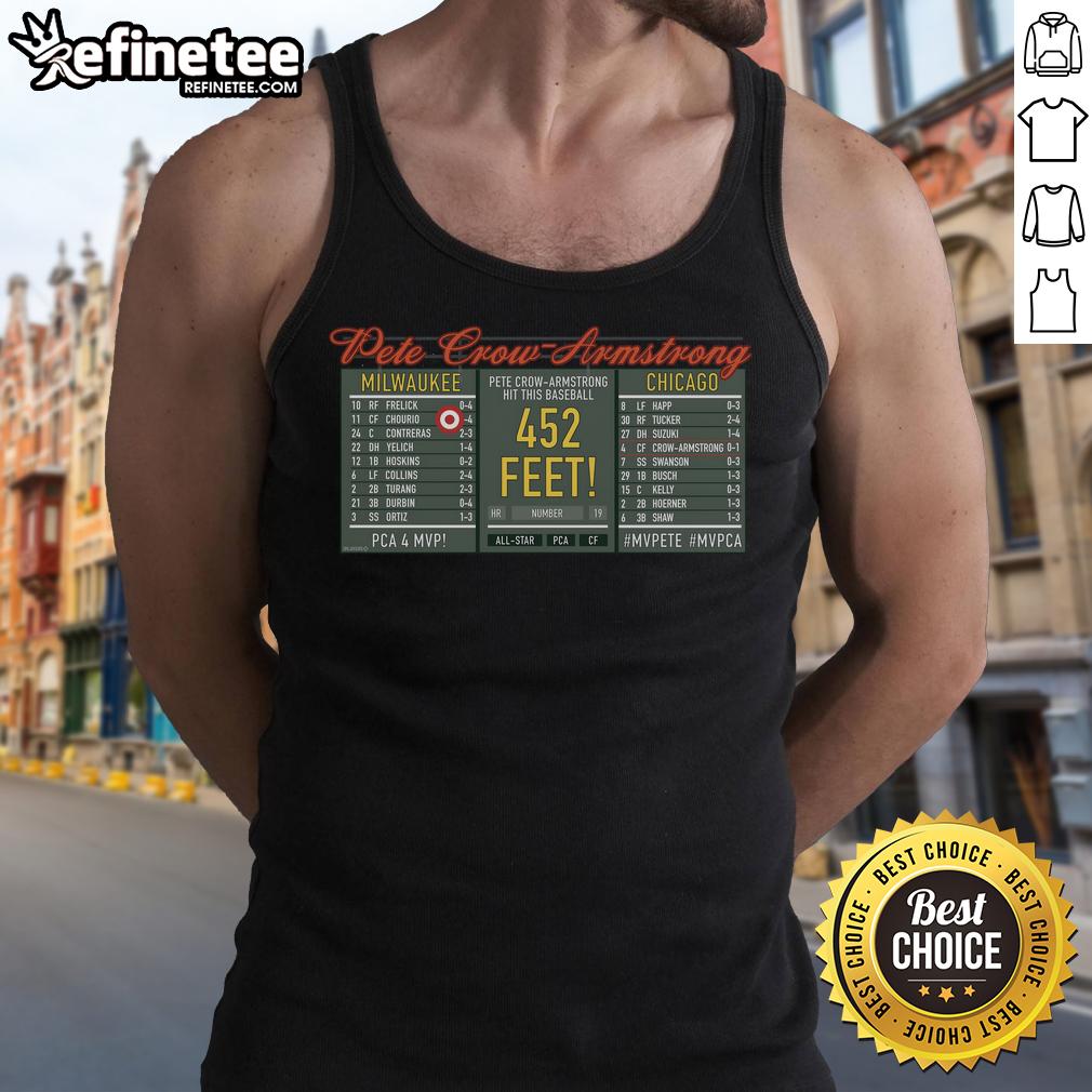 Official Pete Crow Armstrong Milwaukee Vs Chicago Tank Top Official Pete Crow-Armstrong Milwaukee vs Chicago tank top featuring team logos and vibrant colors.
