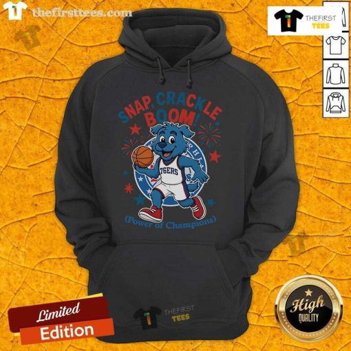 Official Philadelphia 76ers Snap Crackle Boom hoodie for Independence Day, showcasing team spirit and patriotic design.