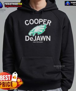 Official Philadelphia Eagles Cooper DeJean hoodie featuring the Philly For DeJean logo, perfect for fans.