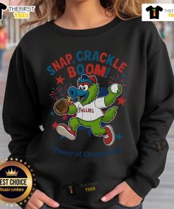 Official Philadelphia Phillies Snap Crackle Boom Independence Day sweatshirt featuring vibrant team graphics and festive colors.