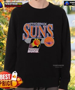 Alt Text: Vintage sweatshirt featuring the official Phoenix Suns logo, perfect for fans and collectors.