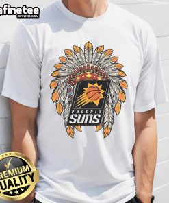 Official Phoenix Suns Native American Logo T-Shirt featuring vibrant colors and unique design celebrating Native culture.