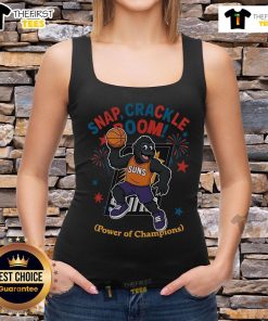 Official Phoenix Suns Snap Crackle Boom Independence Day tank top featuring vibrant team colors and celebration graphics.