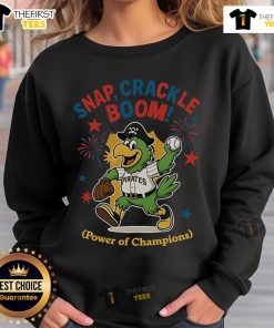 Alt Text: Official Pittsburgh Pirates Snap Crackle Boom Power of Champions Independence Day sweatshirt in bold colors.