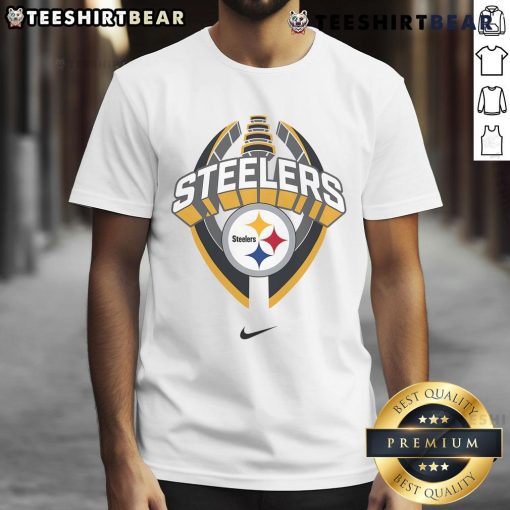 Official Pittsburgh Steelers Nike Icon Legend T-Shirt featuring team logo, perfect for fans and game day apparel.