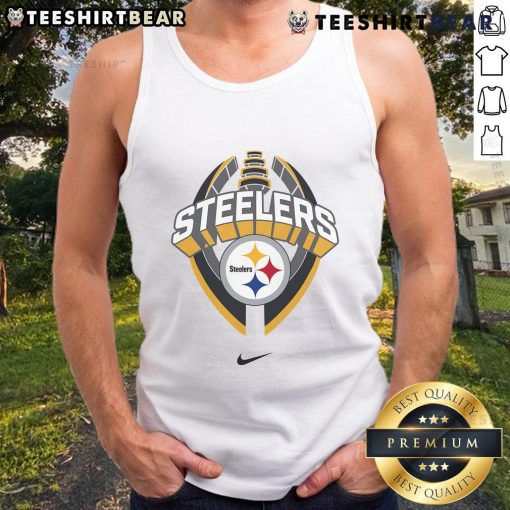 Official Pittsburgh Steelers Nike Icon Legend Tank Top, featuring team logo and stylish design for fans and athletes.