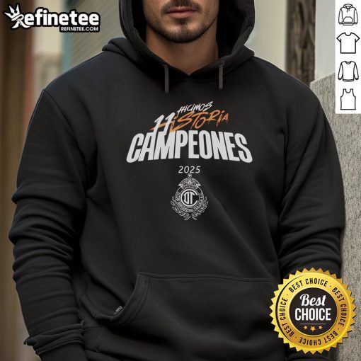 Alt Text: Official Playera Club Toluca Campeon hoodie featuring historic design celebrating the team's 11 championship victories.
