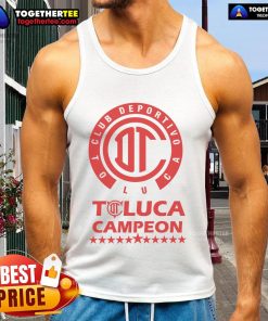 Alt Text: Official Yazbek Diablos Rojos Toluca Campeones 2025 tank top featuring vibrant team colors and logo.