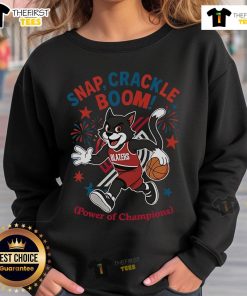 Official Portland Trail Blazers Snap Crackle Boom Independence Day Sweatshirt featuring team logo and festive design.