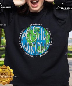 Official Prestige Worldwide Management Sweatshirt featuring a stylish logo and comfortable fit for casual wear.