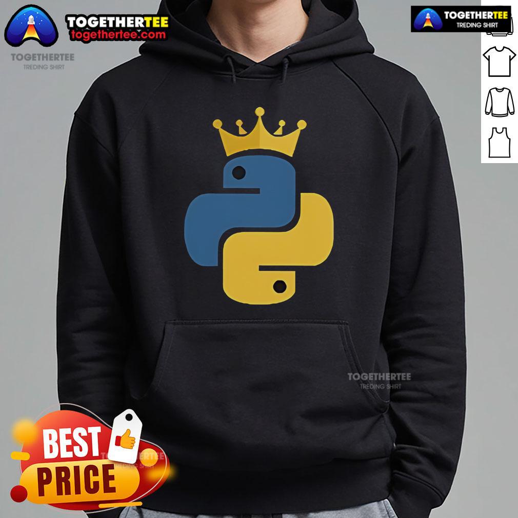 Official Python King Hoodie Official Python King Hoodie featuring a stylish design, perfect for Python enthusiasts and programmers.