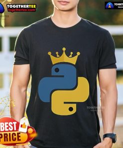 Official Python King T-Shirt featuring a stylish graphic design of a king snake and vibrant colors for Python enthusiasts.