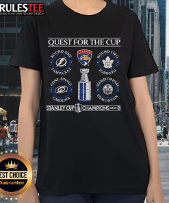 Alt Text: Official Florida Panthers 2025 Stanley Cup Champions schedule on a ladies tee, perfect for fans celebrating victory.