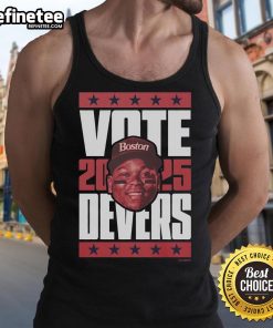 Official Rafael Devers 2025 Vote Tank Top featuring vibrant design and team colors for baseball fans.