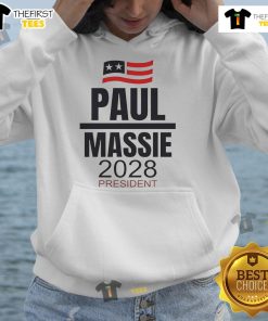 Official Rand Paul Thomas Massie For President 2028 hoodie featuring bold design and political campaign theme.
