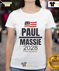 Official Rand Paul Thomas Massie For President 2028 ladies tee featuring a stylish design for supporters and voters.
