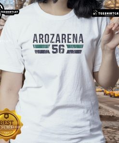 Official Randy Arozarena 56 Seattle vintage ladies tee featuring a stylish design for fans of MLB baseball apparel.