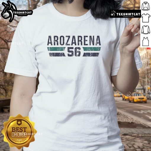Official Randy Arozarena 56 Seattle vintage ladies tee featuring a stylish design for fans of MLB baseball apparel.