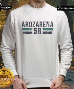 Official Randy Arozarena 56 Seattle vintage sweatshirt showcasing retro design and vibrant team colors.