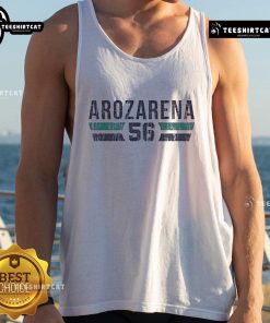 Official Randy Arozarena 56 Seattle Vintage Tank Top featuring a stylish design perfect for fans and summer wear.